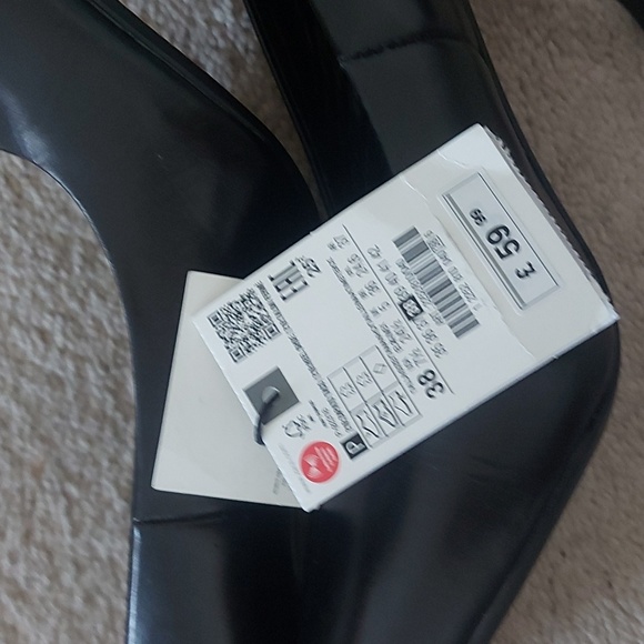 Zara black heels size 7.5 - Picture 6 of 7